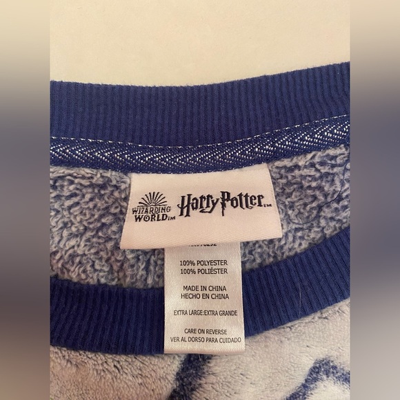Wizarding World Harry Potter Fleece Pajama Loungewear Sweatshirt Fuzzy Soft XL - Picture 4 of 7